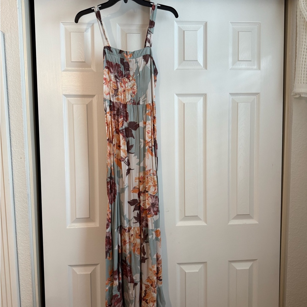 Floral Maxi Dress with Straps